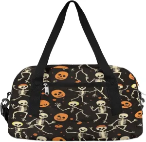Funny Skull Halloween Gym Bag, Duffle Bag, Weekender Bag, Duffel Bag, Overnight Bag, Travel Duffel Bag, Dance Bag, Tote Bag, Beach Bag, Pool Bag, Gym Duffle Bag, Carry on Bag