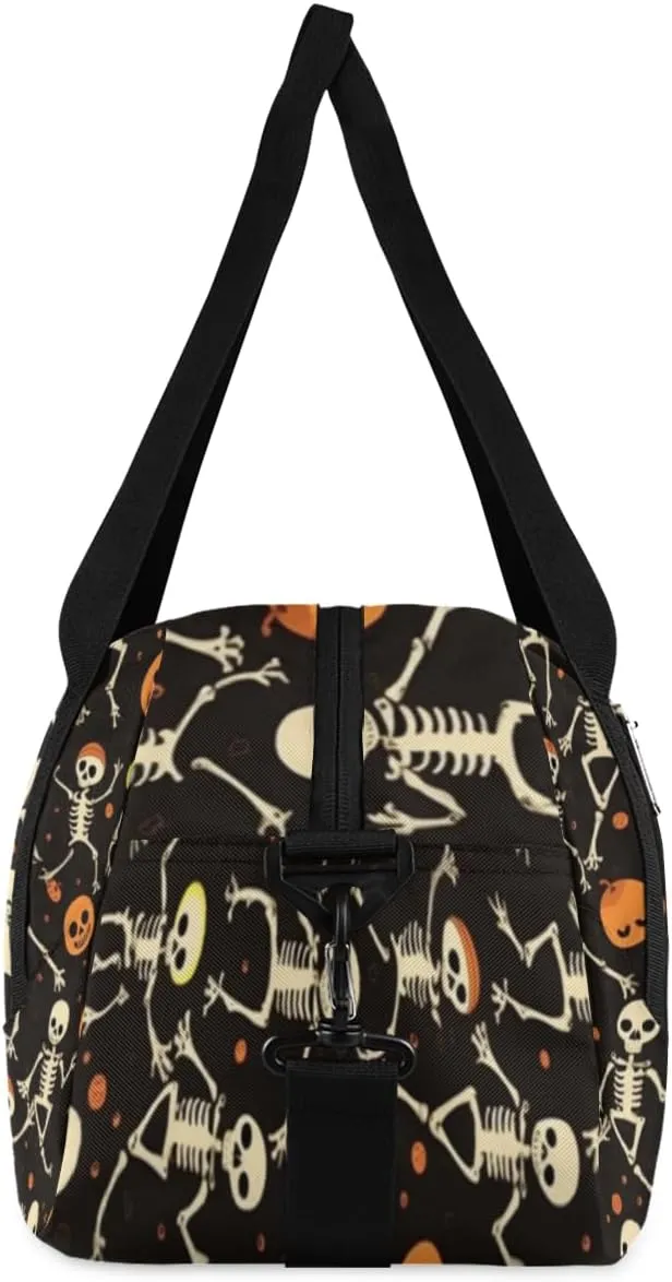 Funny Skull Halloween Gym Bag, Duffle Bag, Weekender Bag, Duffel Bag, Overnight Bag, Travel Duffel Bag, Dance Bag, Tote Bag, Beach Bag, Pool Bag, Gym Duffle Bag, Carry on Bag