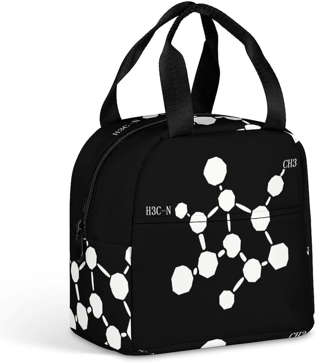 FunnyStar Cocaine Molecule Formula Chemistry Lunch Tote Bag Insulated Lunch Box Cooler Bag for Office Work Picnic Travel