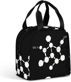 FunnyStar Cocaine Molecule Formula Chemistry Lunch Tote Bag Insulated Lunch Box Cooler Bag for Office Work Picnic Travel
