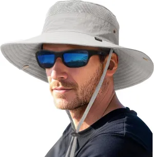 FURTALK Sun Hats for Men Women Fishing Hat UPF 80  Breathable Wide Brim Hiking Summer UV Protection Bucket Hats