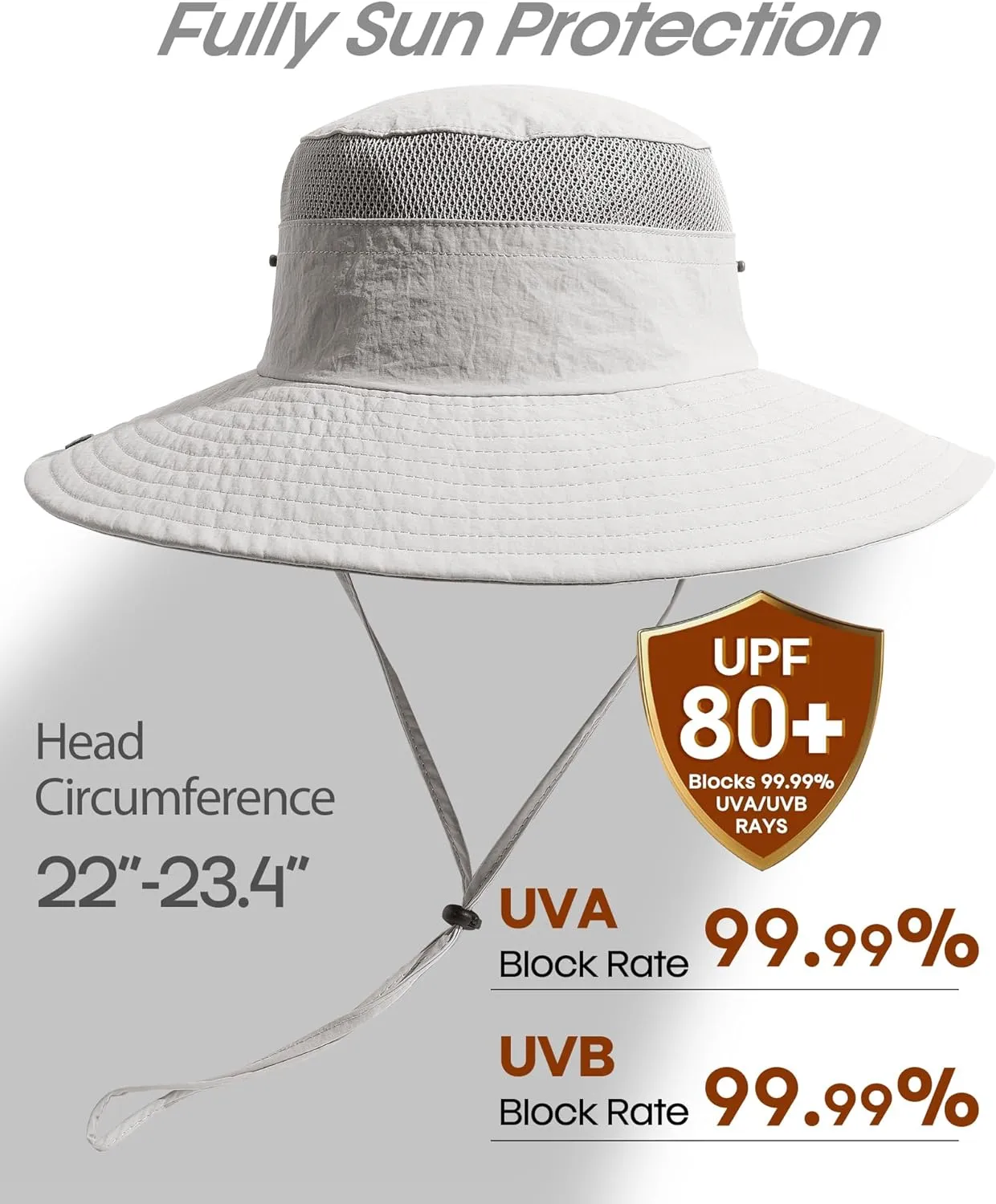 FURTALK Sun Hats for Men Women Fishing Hat UPF 80  Breathable Wide Brim Hiking Summer UV Protection Bucket Hats