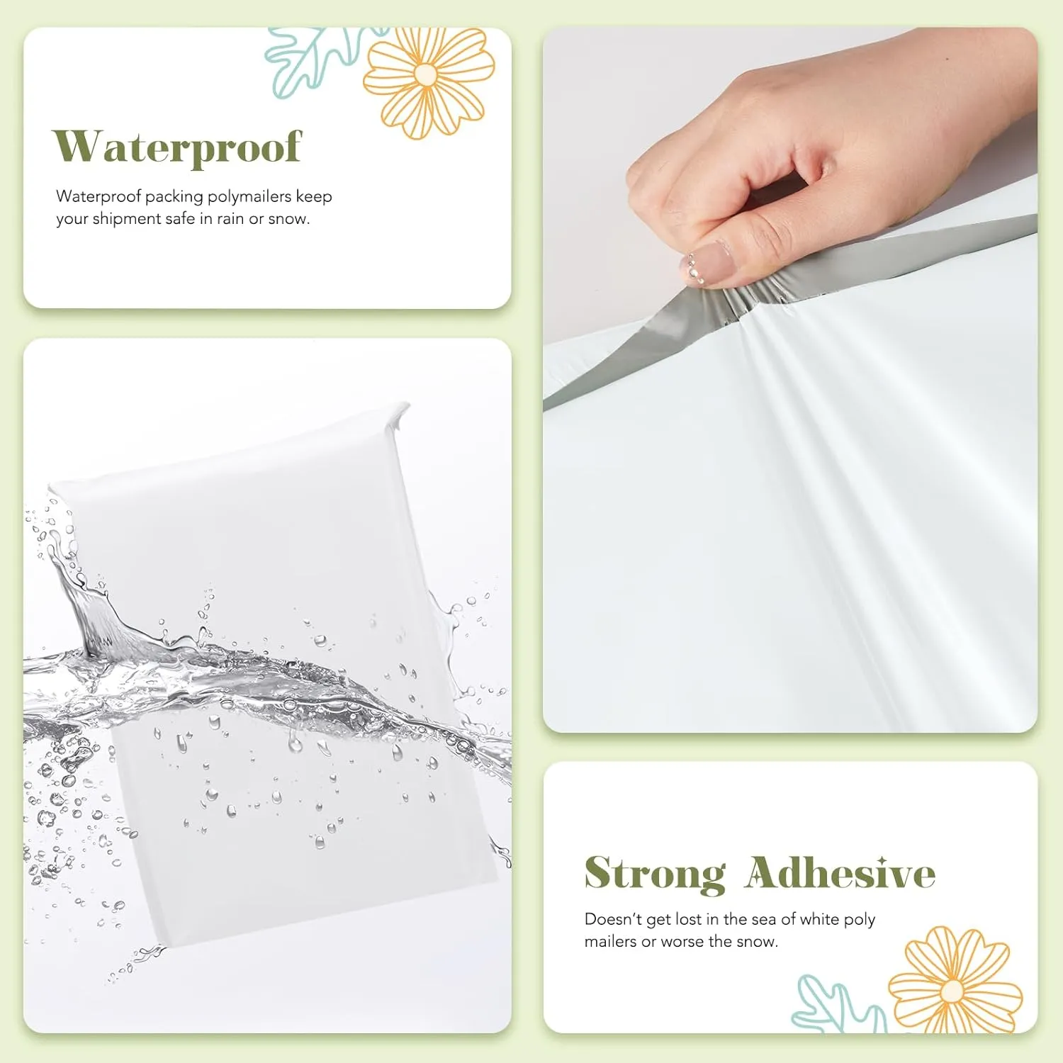 Fuxury Large Poly Mailers 19x24 Inch 100 Pack,Self Adhesive Shipping Bags for Clothing,Waterproof Shipping Envelopes Mailers Poly Package Bags for Small Business,Flexible Mailing Bags White