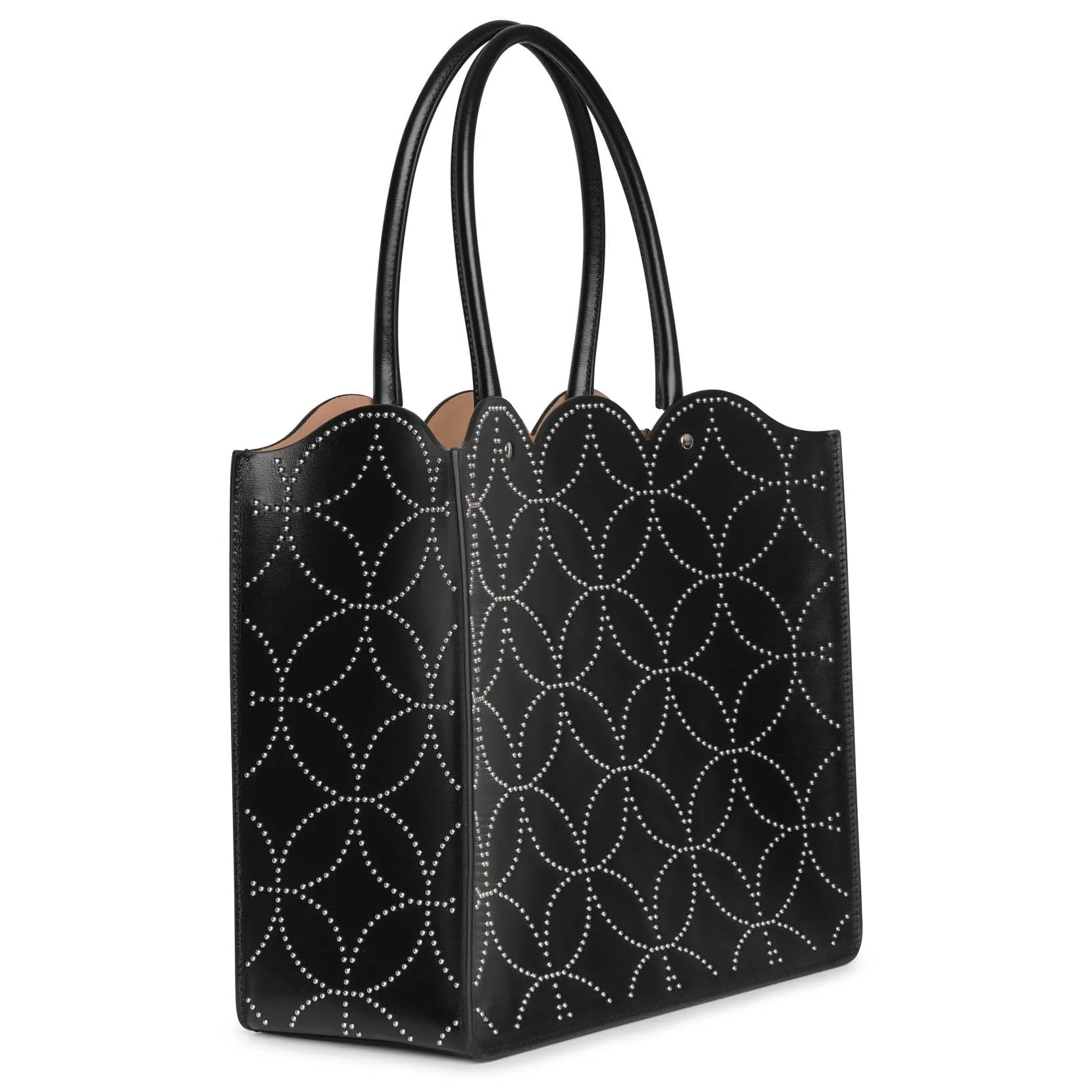 Garance 28 black studded tote bag