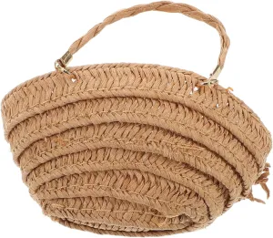 Garneck Miniature Woven Shoulder Bag for Dolls Dollhouse Storage Accessory Tiny Basket for Doll Display Picnic Sturdy and Design