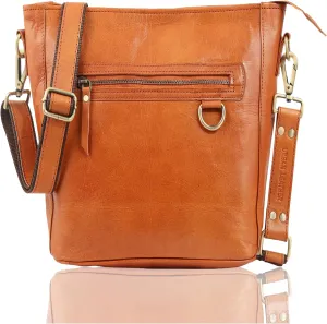 Genuine Goat Leather Crossbody Bags for Women Trendy Purses for Women Large Brown Cross Body Bag Women Sling Bag for Women Crossbody Purse Designer Handbags for Women Shoulder Bag for Women