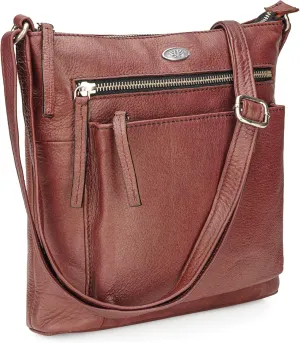 Genuine Leather Crossbody Bags for Women, Premium Handmade Leather Purses - Shoulder Handbags, Adjustable Strap