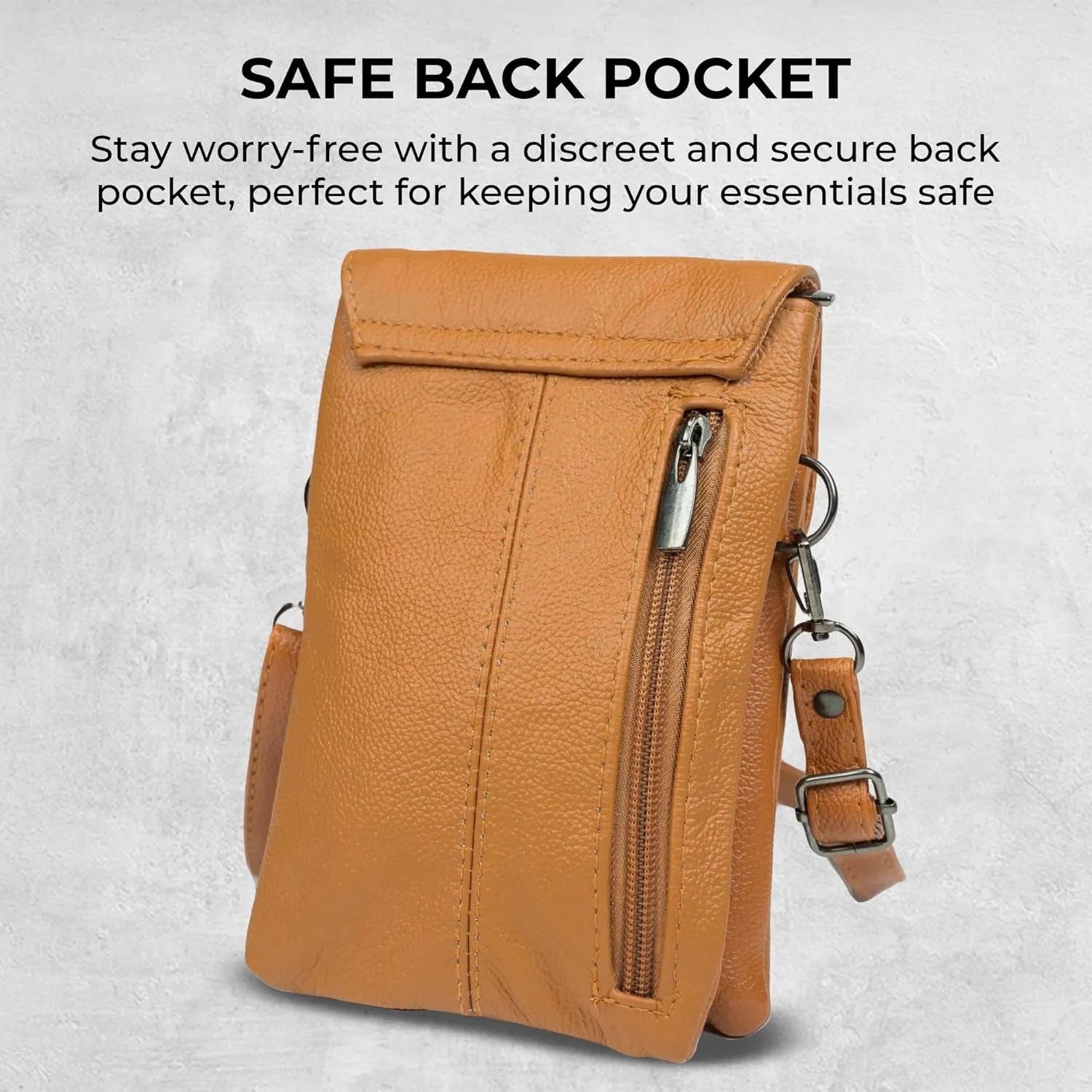 Genuine Leather Small Crossbody Phone Purse for women – Lightweight, Stylish,Durable and Spacious with Adjustable Strap