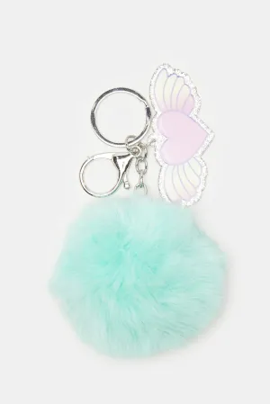 Girls Blue Embellished Key Chain