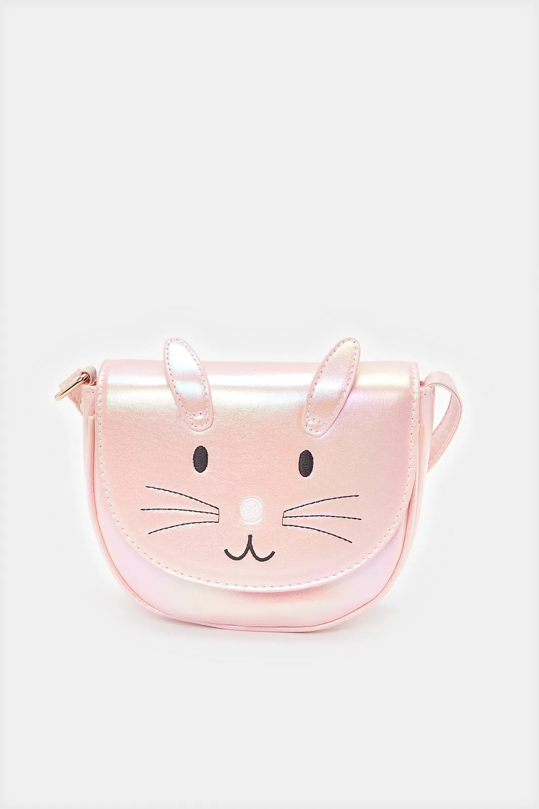 Girls Pink Embellished Crossbody Bag