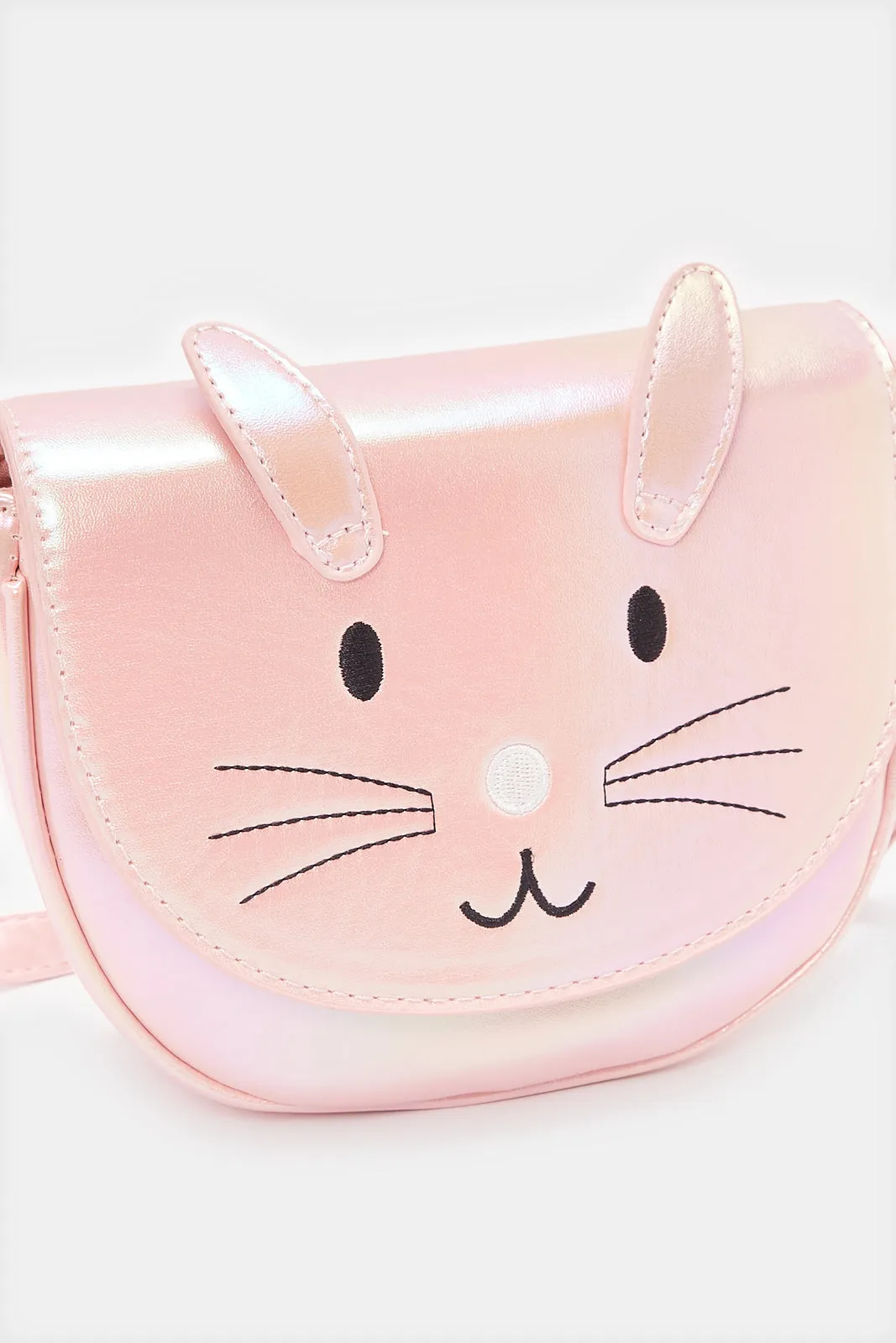 Girls Pink Embellished Crossbody Bag