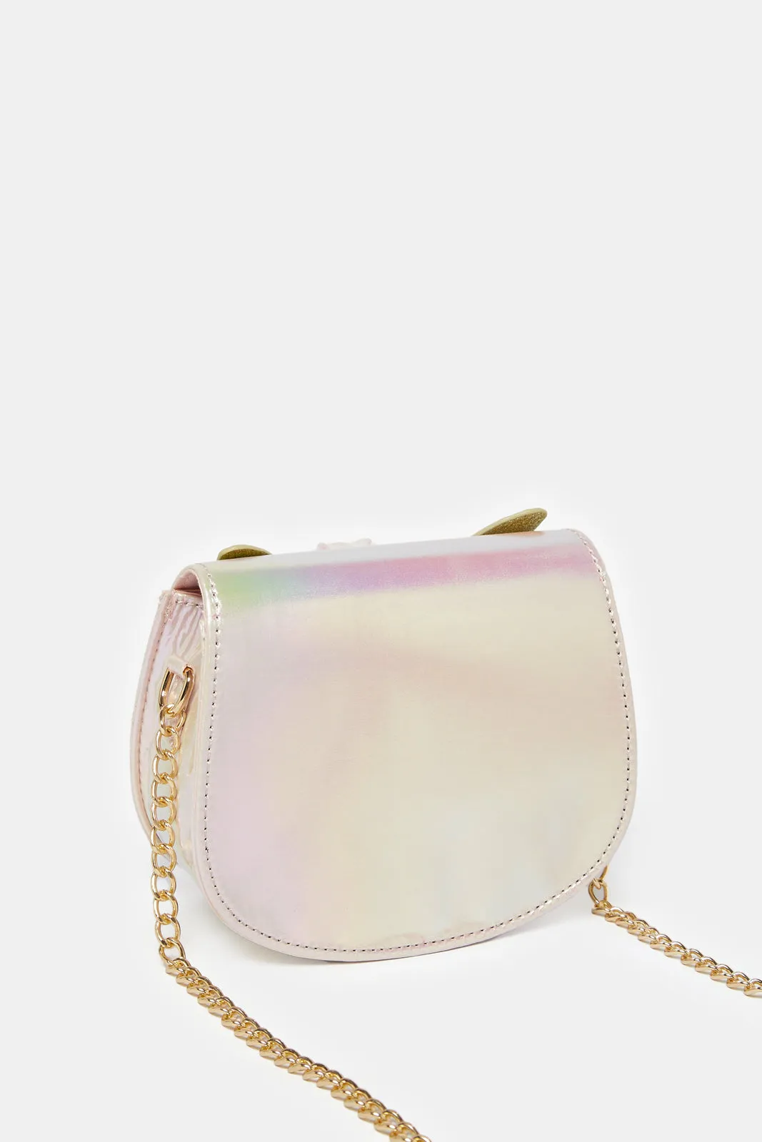 Girls Pink Embellished Crossbody Bag