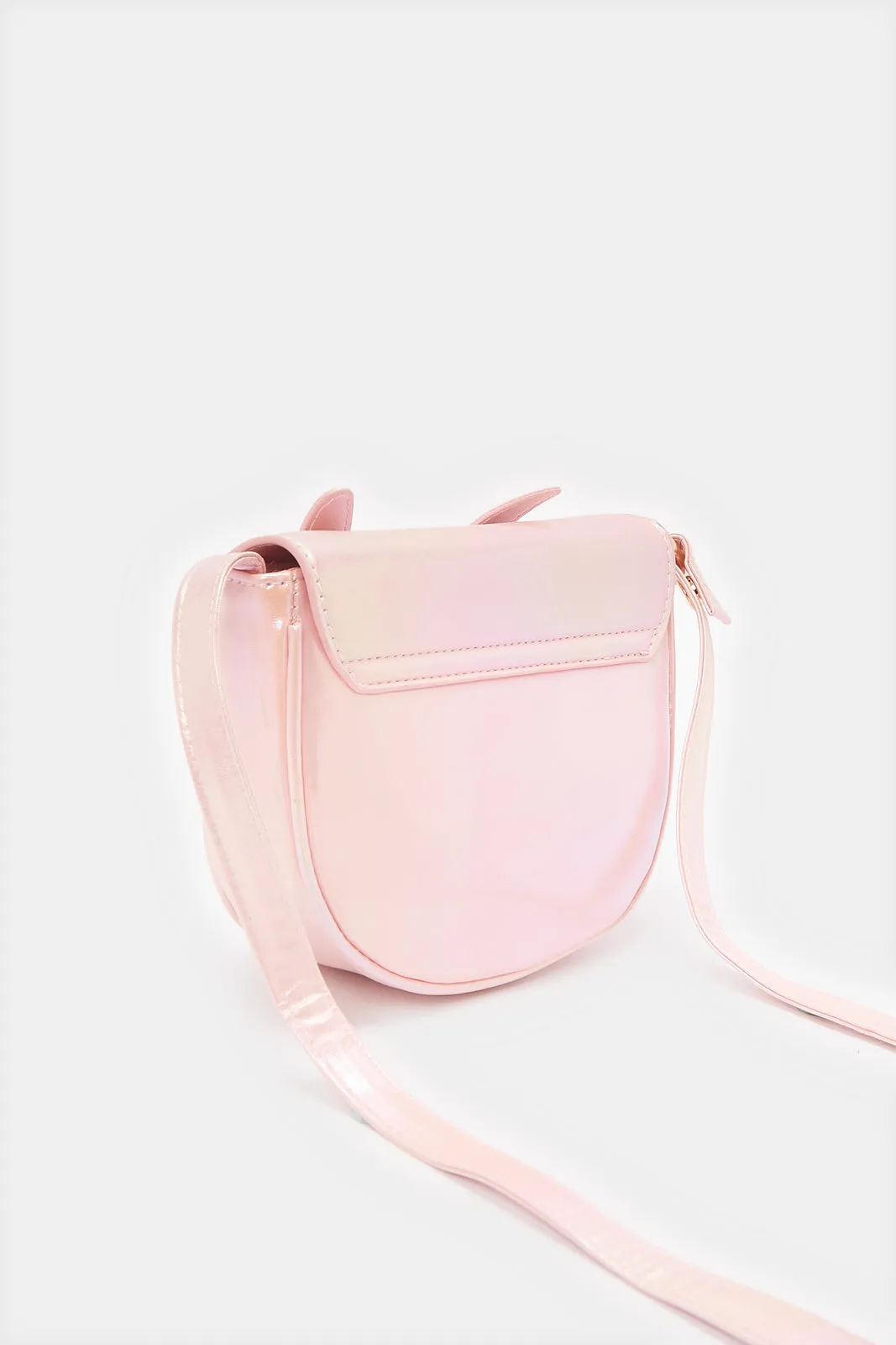 Girls Pink Embellished Crossbody Bag
