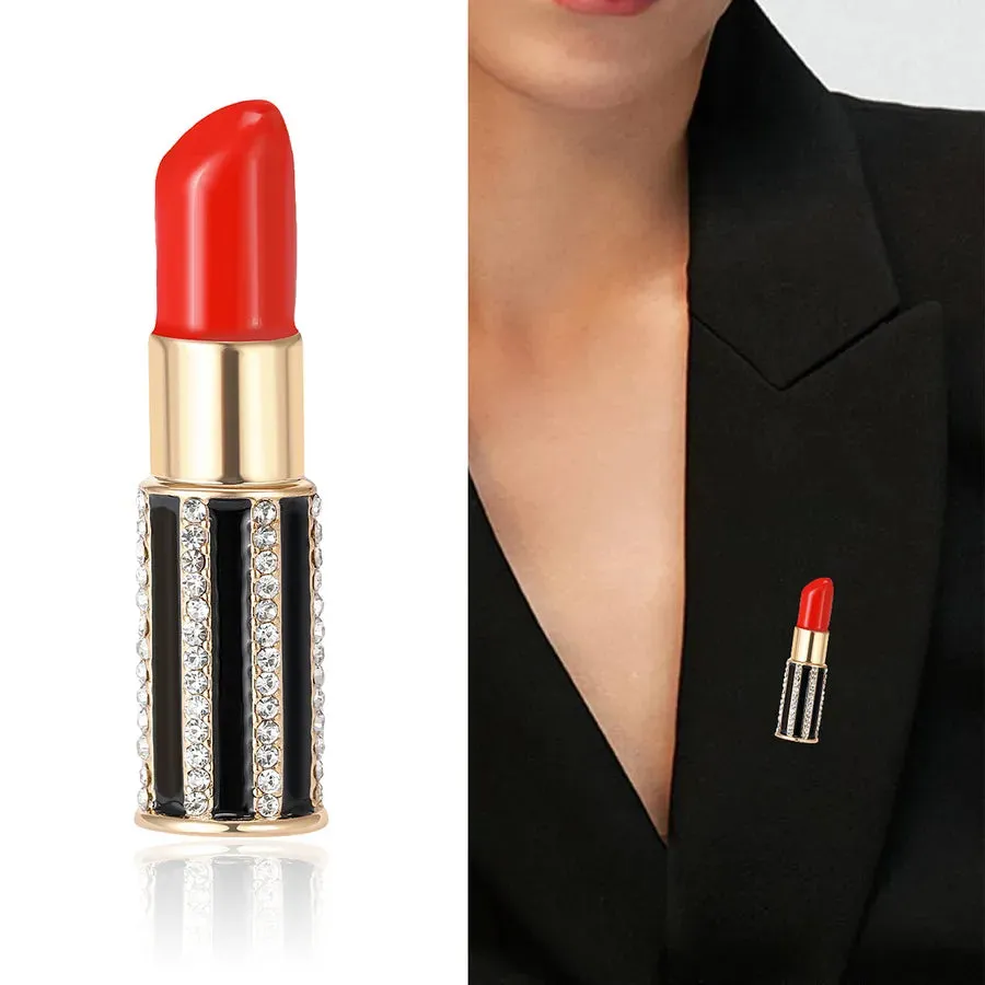 Glam Slam Lipstick Brooch