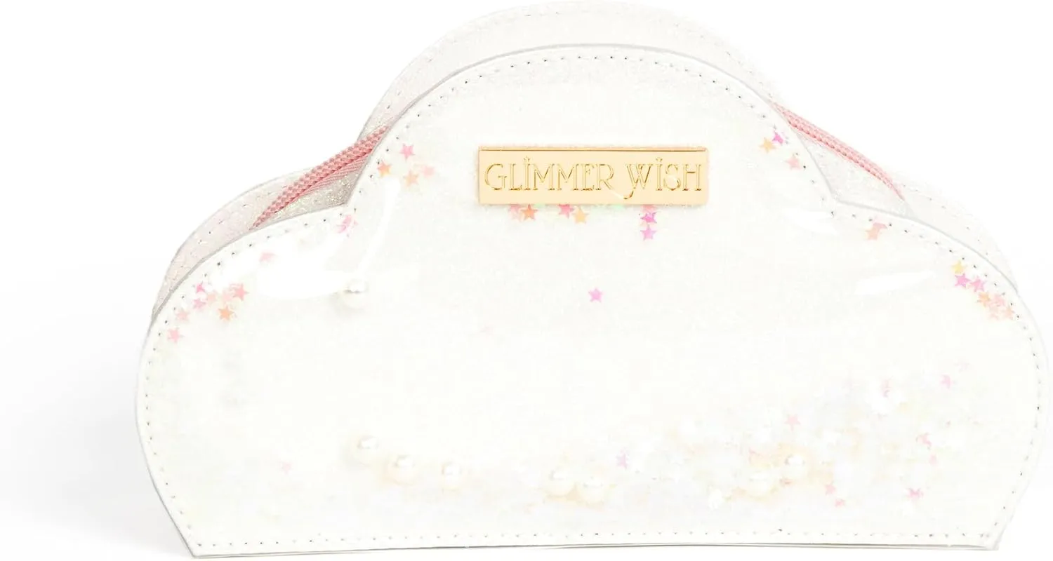Glimmer Wish Unicorn Cloud Pouch, Trendy Mini Pouch, Clutch, or Coin Purse for your Tiny Treasures, Great Gifts for Teens and Girls, 8.1 x 2.6 x 4.5 in