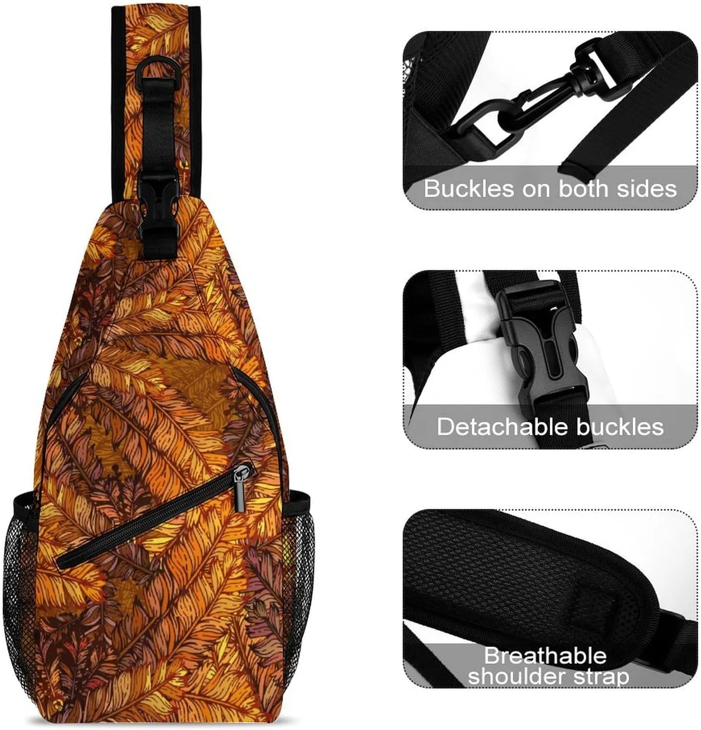 Glowing Cannabis Leaves Versatile And Convenient Multipurpose Crossbody Bag - Perfect for Travel And Hiking