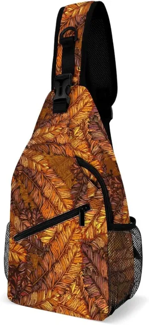 Glowing Cannabis Leaves Versatile And Convenient Multipurpose Crossbody Bag - Perfect for Travel And Hiking
