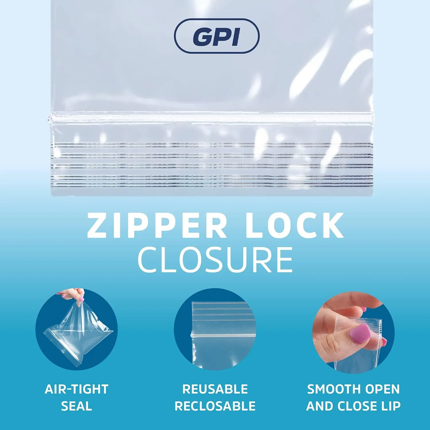 GPI - Pack of 2000-1" X 1" Mini 2 Mil Thick, Clear Plastic Jewelry Zip Bags, Reclosable, Strong & Durable Poly Baggies with Resealable Zip Top Lock for Travel, Storage, Packaging & Shipping.