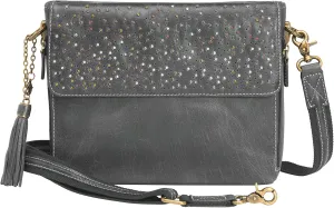 Gun Tote'n Mamas womens Tote'n (Grey) Distressed Buffalo Leather Crossbody Organizer Purse by Gun Tote n Mamas, Grey, Medium US
