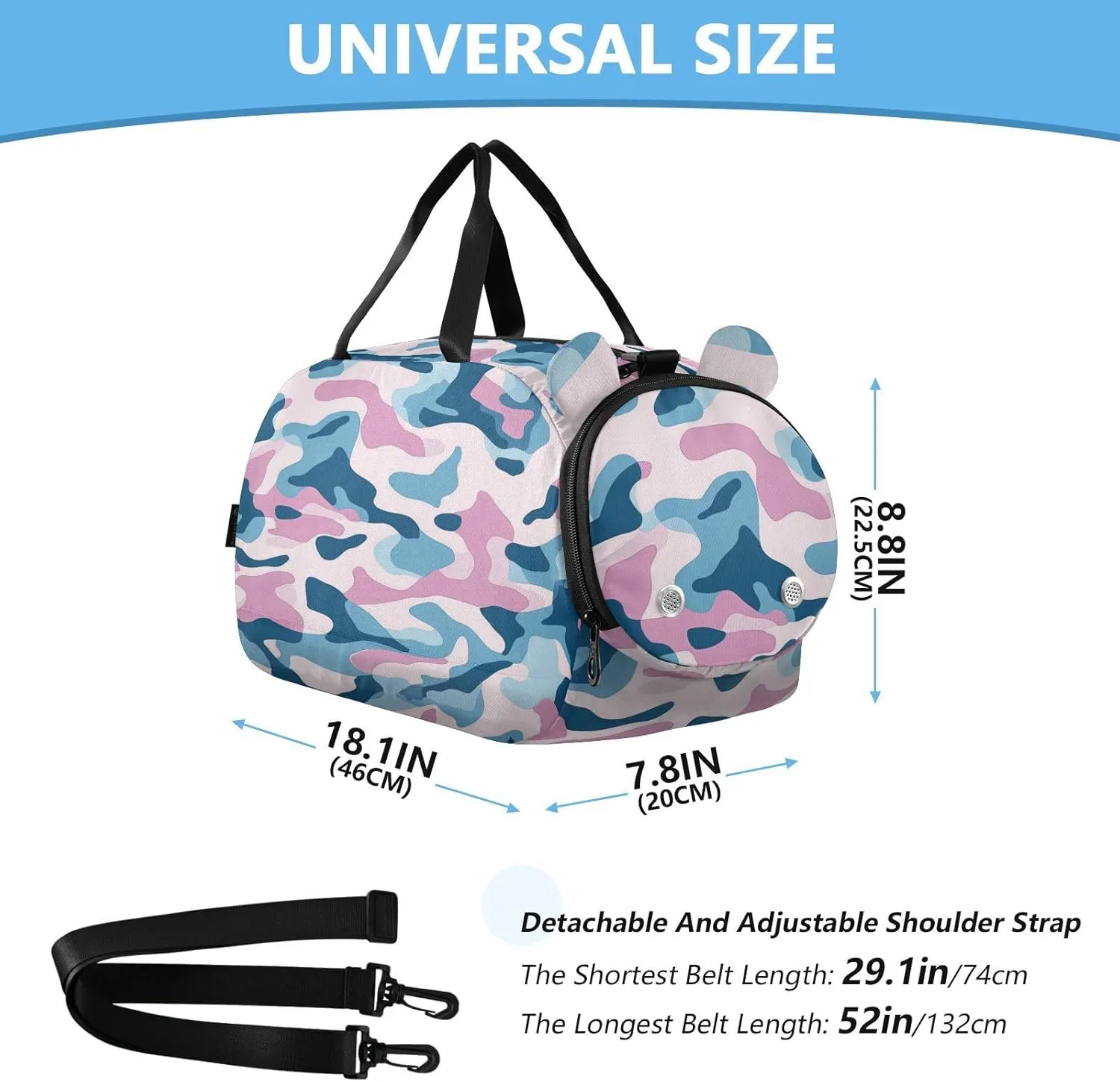 GuoChe Mini Crossbody Bags with Shoes Compartment Practical Small Shoulder Bags for For Hiking Traveling