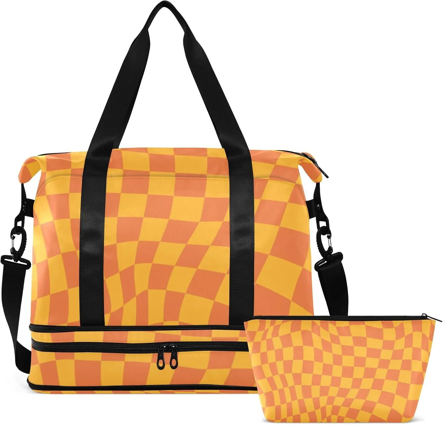Gym Bag for Women with Toiletry Bags Large Overnight Bags Travel Duffel Bag Carry On Shoulder for Women Airplane Traveling Multicolor 10