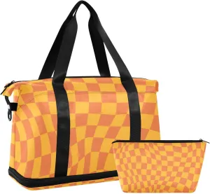 Gym Bag for Women with Toiletry Bags Large Overnight Bags Travel Duffel Bag Carry On Shoulder for Women Airplane Traveling Multicolor 10