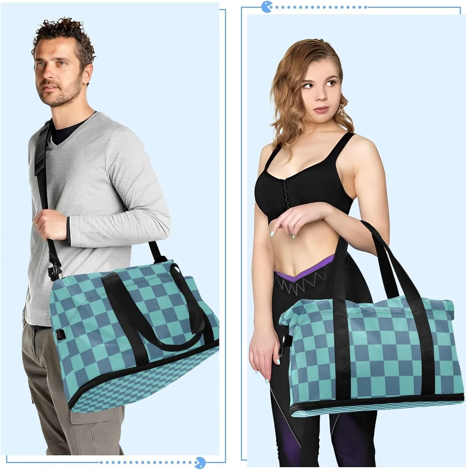 Gym Bag for Women with Toiletry Bags Large Overnight Bags Travel Duffel Bag Carry On Shoulder for Women Airplane Traveling Multicolor 4