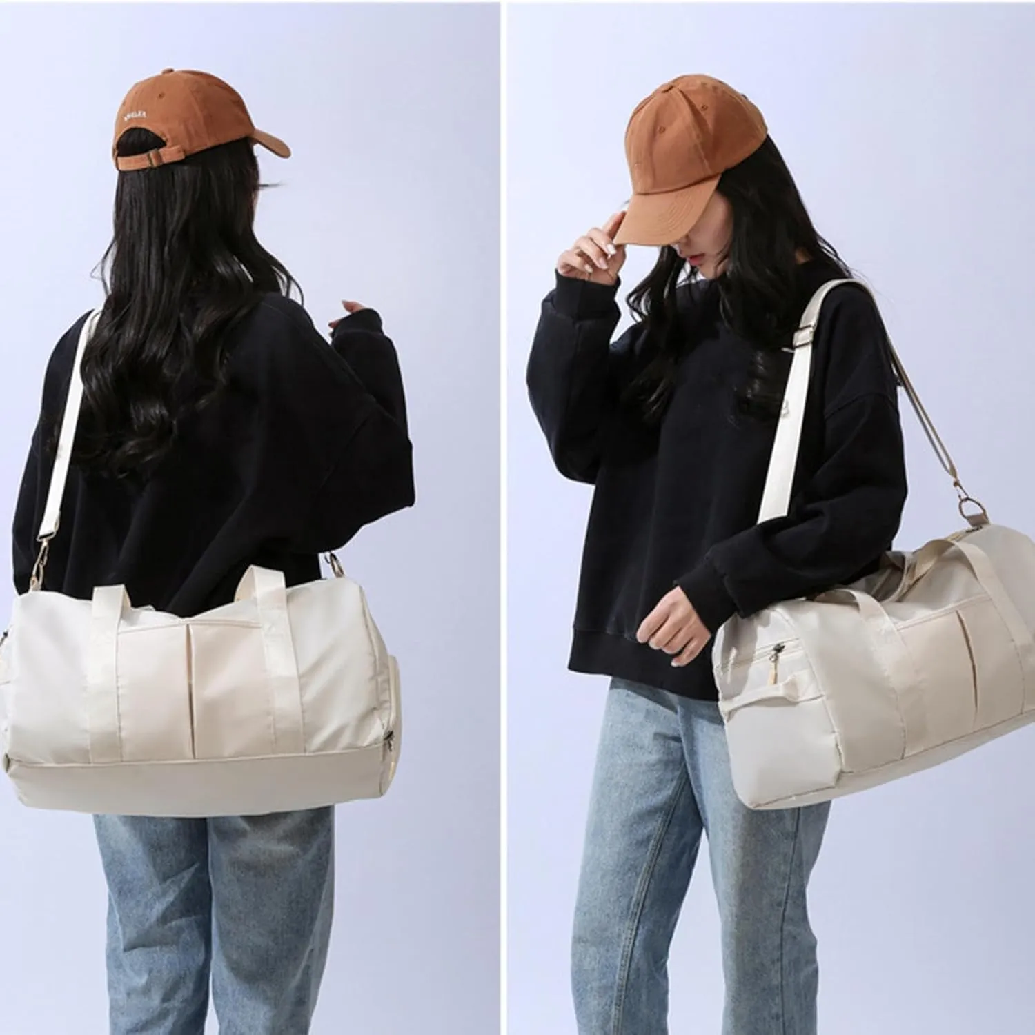 Gym Shoulder Bag,Waterproof Fitness Bags with Large Capacity | Wear-Resistant Shoulder Bag, Portable Tote Bag with Shoulder Strap for Yoga