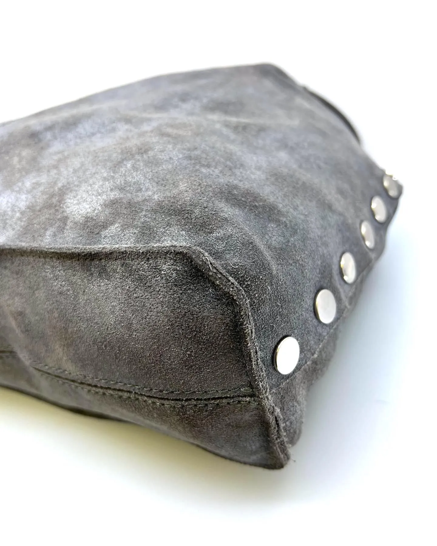 HAMMITT LIMITED EDITION LARGE OLIVER SUEDE PEWTER TOTE BAG