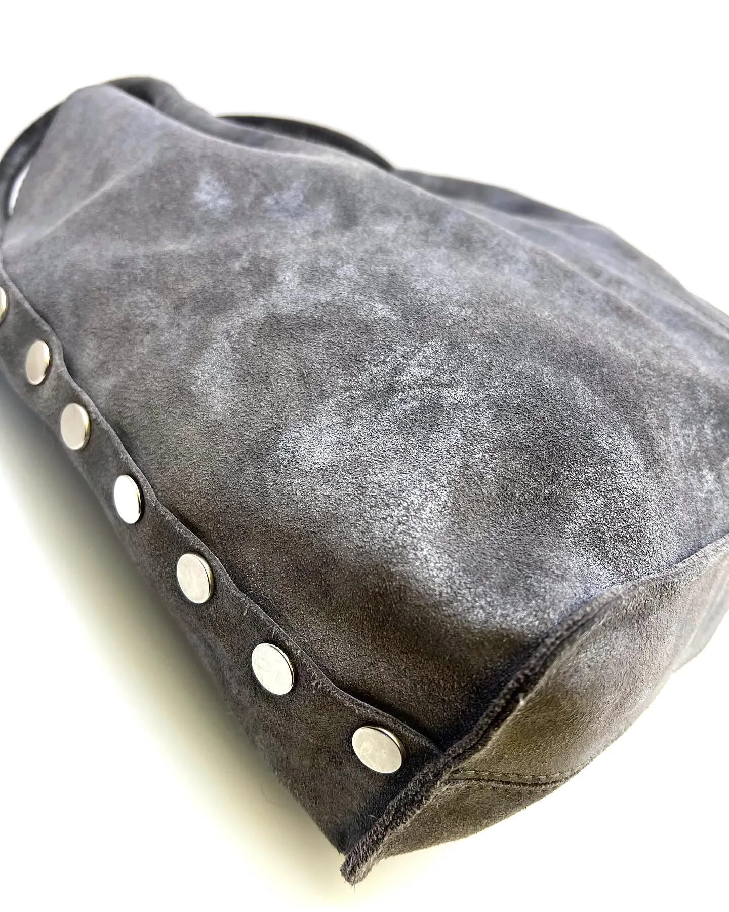 HAMMITT LIMITED EDITION LARGE OLIVER SUEDE PEWTER TOTE BAG