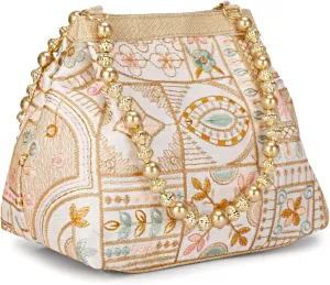 Hand Crafted Designer Potli Bag For Women, Indian Ethnic Designer Potli Bags For wedding/Potli Bags For Return Gift