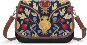 Hand Drawn Pomegranate Laptop Tote Bag Leather Computer Bags Lined Shoulder Purse Purses And Handbags Business Office Work Bag Top Handle Handbag for Women