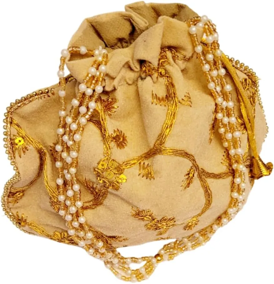 Handcrafted Women Potli Bag Purse Handbag Indian velvet Party Wedding Clutch Bag Traditional Return gift