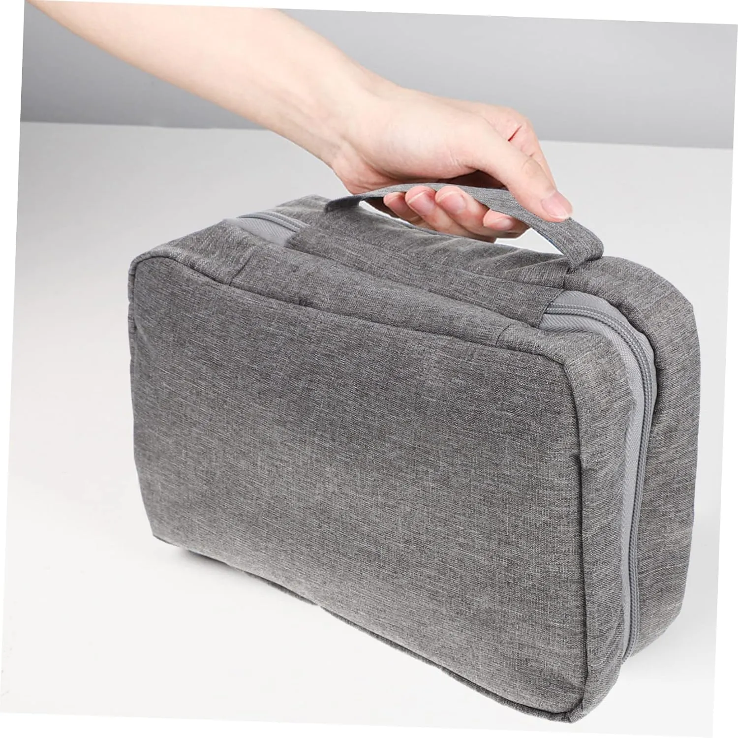 Hanging Storage Bag Duffle Bag for Travel Clear Makeup Bags Toiletry Supply Man Foldable Storage Box, Grey, 25x16.5x8cm