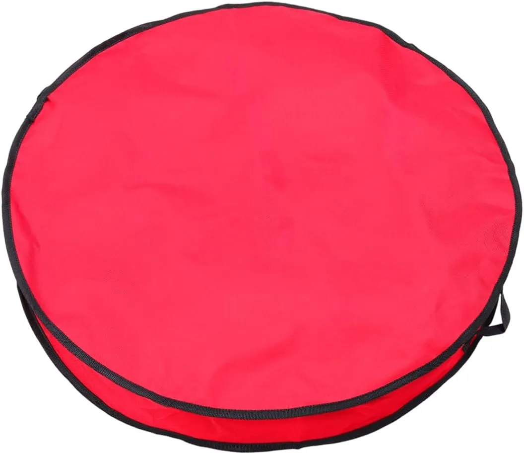 Hemoton 1PC Wreath Storage Bag Oxford Xmas Bags Xmas Large Wreath Container Round Wreath Bag Plastic Storage containers for Clothes Portable Bag Oxford Cloth Artificial Travel Zipper Bag