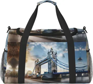Historic Old Tower Bridge London Weekender Bags, Personal Item Travel Bag For Cruise Ship Trips, Essential For Packing Light