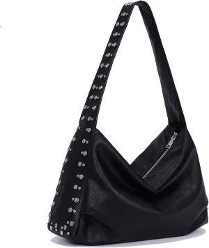 Hobo Bags for Women Studded Shoulder Bag Faux Leather Tote Bag Shoulder Handbag Large Y2k Hobo Bags Casual Fall Bag