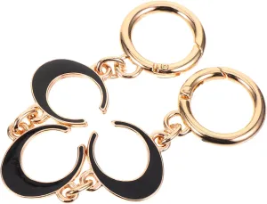 HOMSFOU Moon Shape Bag Strap Extender Chain Replacement Accessory for Handbags Elegant Design Moon with Buckle Convenient Bag Extender