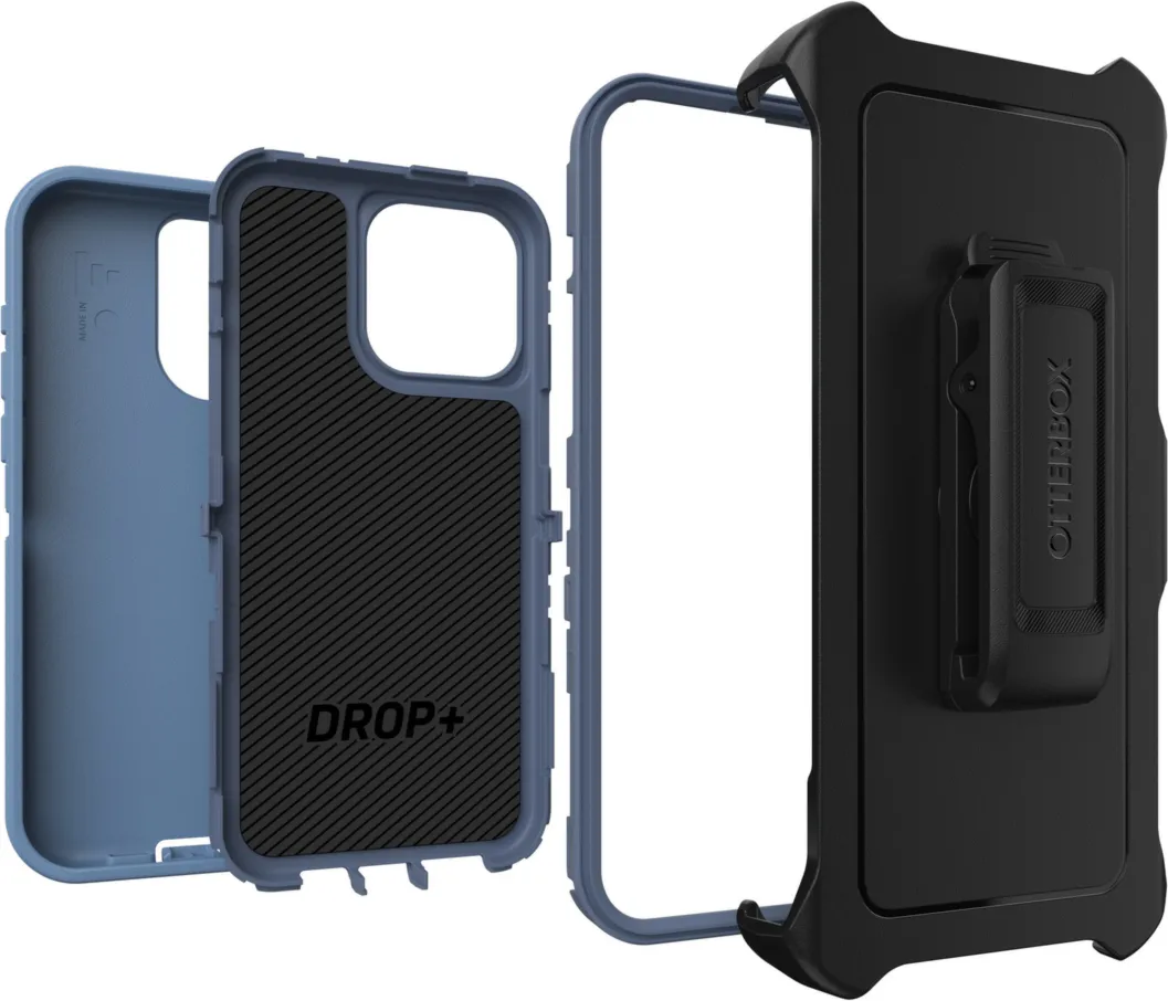 iPhone 15 Pro Max Otterbox Defender Series Case - Blue (Baby Blue Jeans)