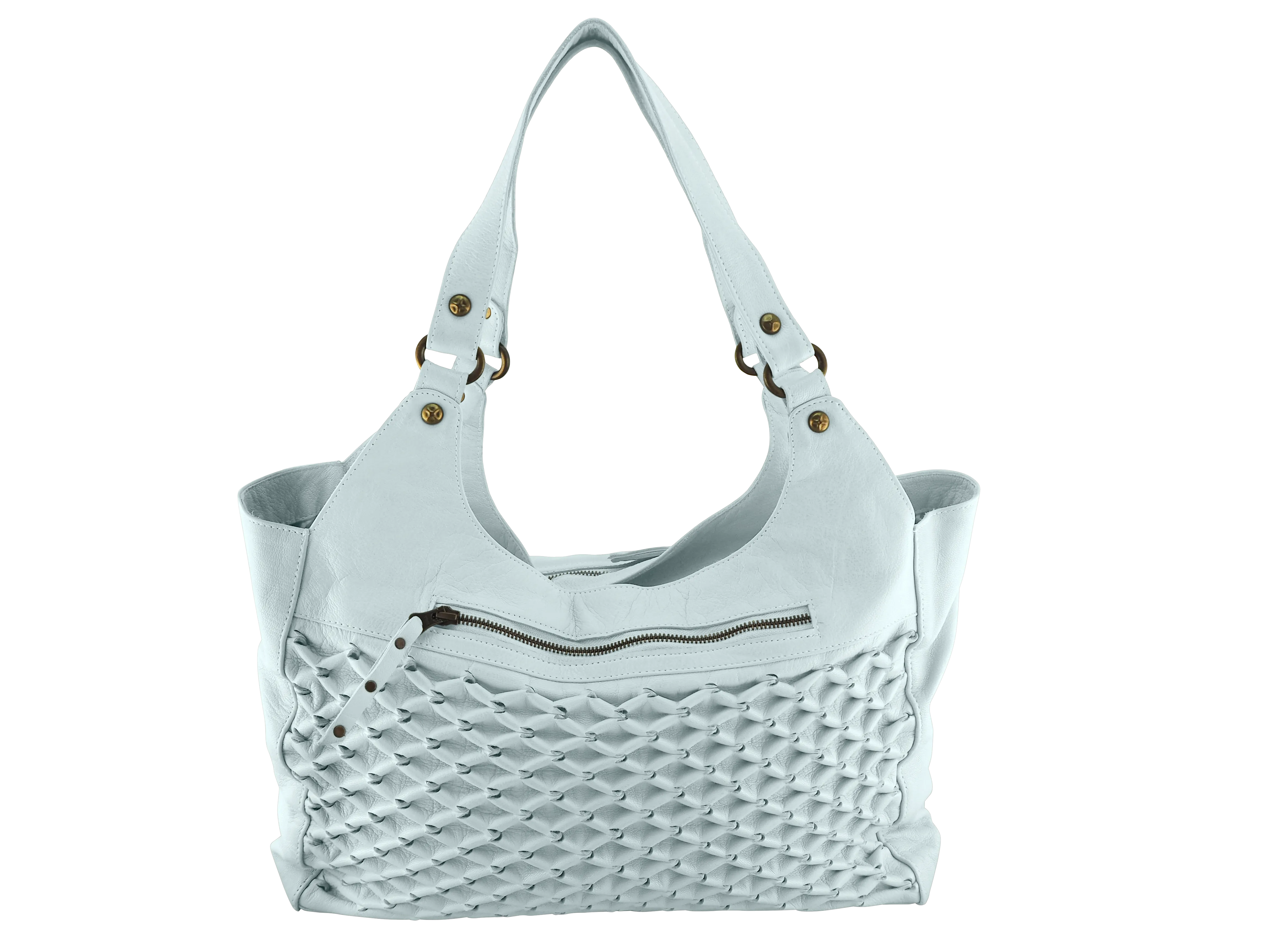 Isla Textured Leather Tote | Camel