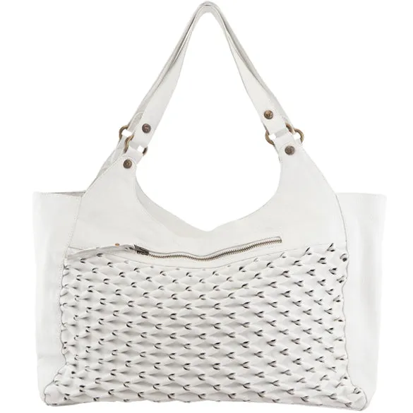 Isla Textured Leather Tote | Camel