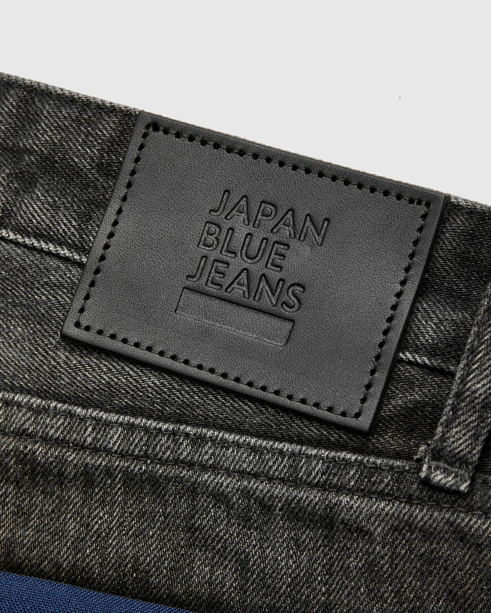 J314 "Aged Wash" 14oz Black Washed Selvedge Denim - Straight Tapered Fit