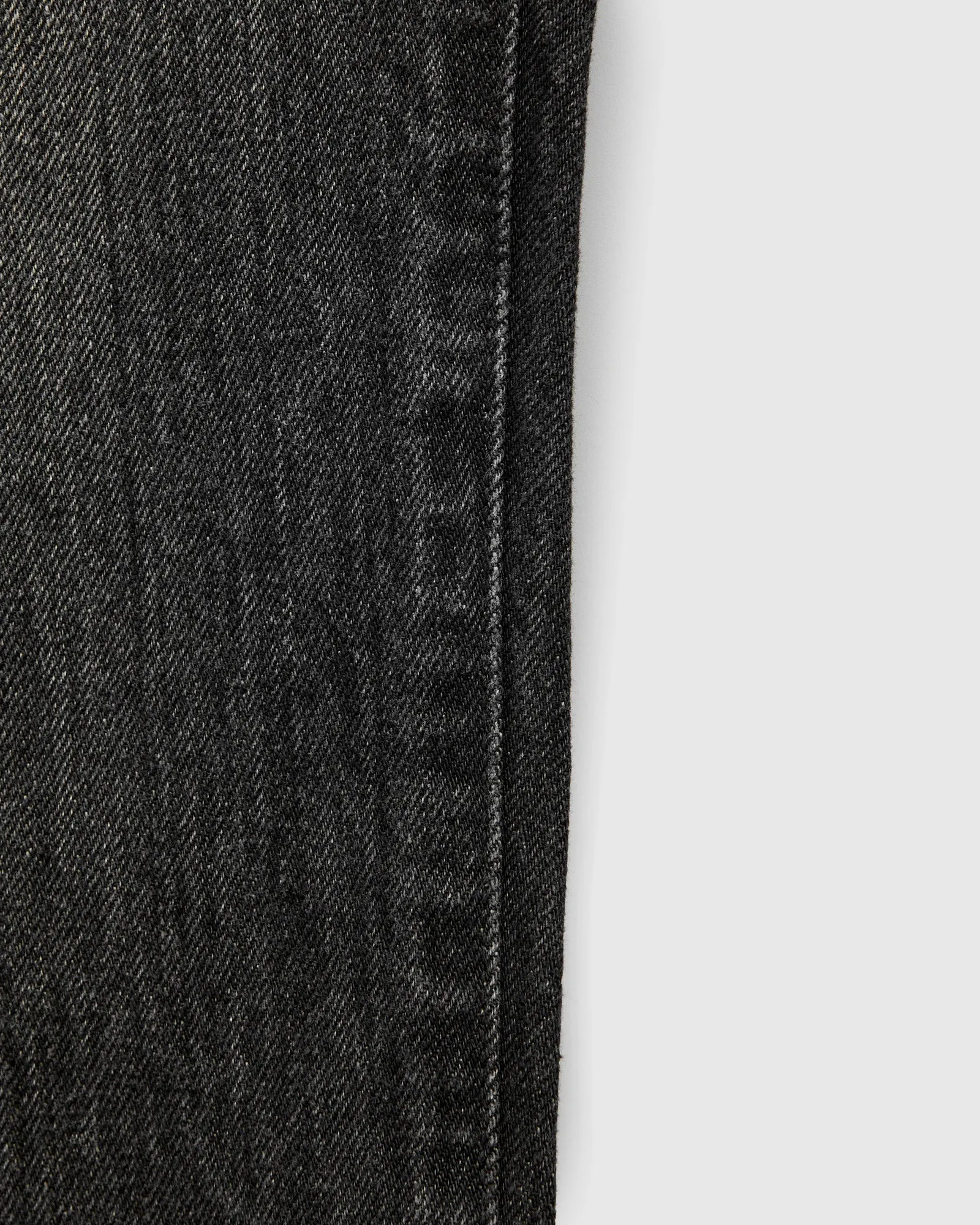 J314 "Aged Wash" 14oz Black Washed Selvedge Denim - Straight Tapered Fit