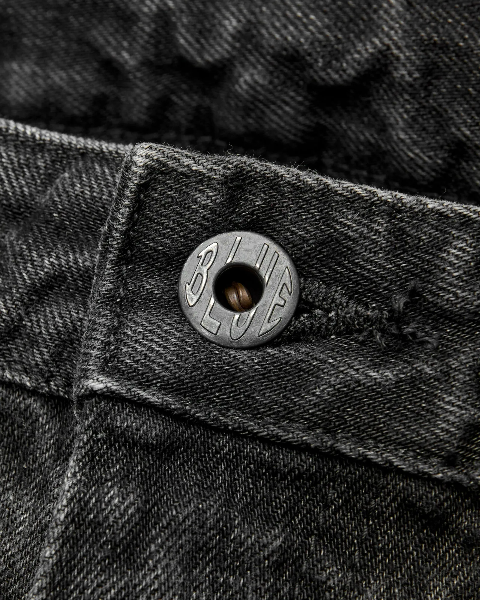 J314 "Aged Wash" 14oz Black Washed Selvedge Denim - Straight Tapered Fit
