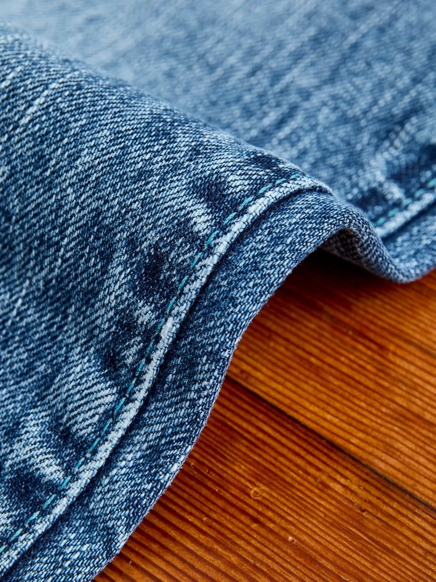 J401-LID "Circle Aged Wash" 14.8oz Selvedge Denim - Classic Straight Fit