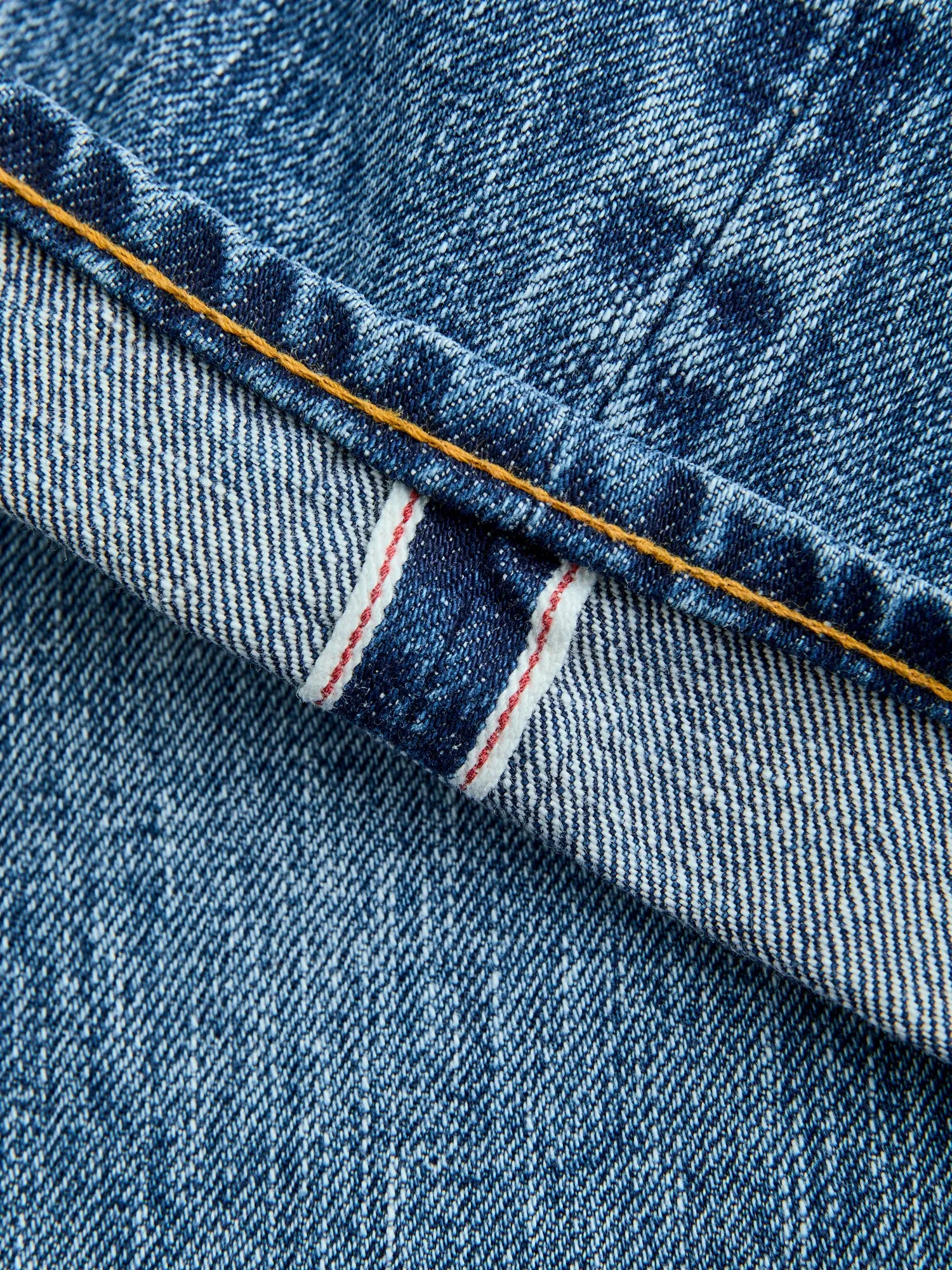 J401-LID "Circle Aged Wash" 14.8oz Selvedge Denim - Classic Straight Fit