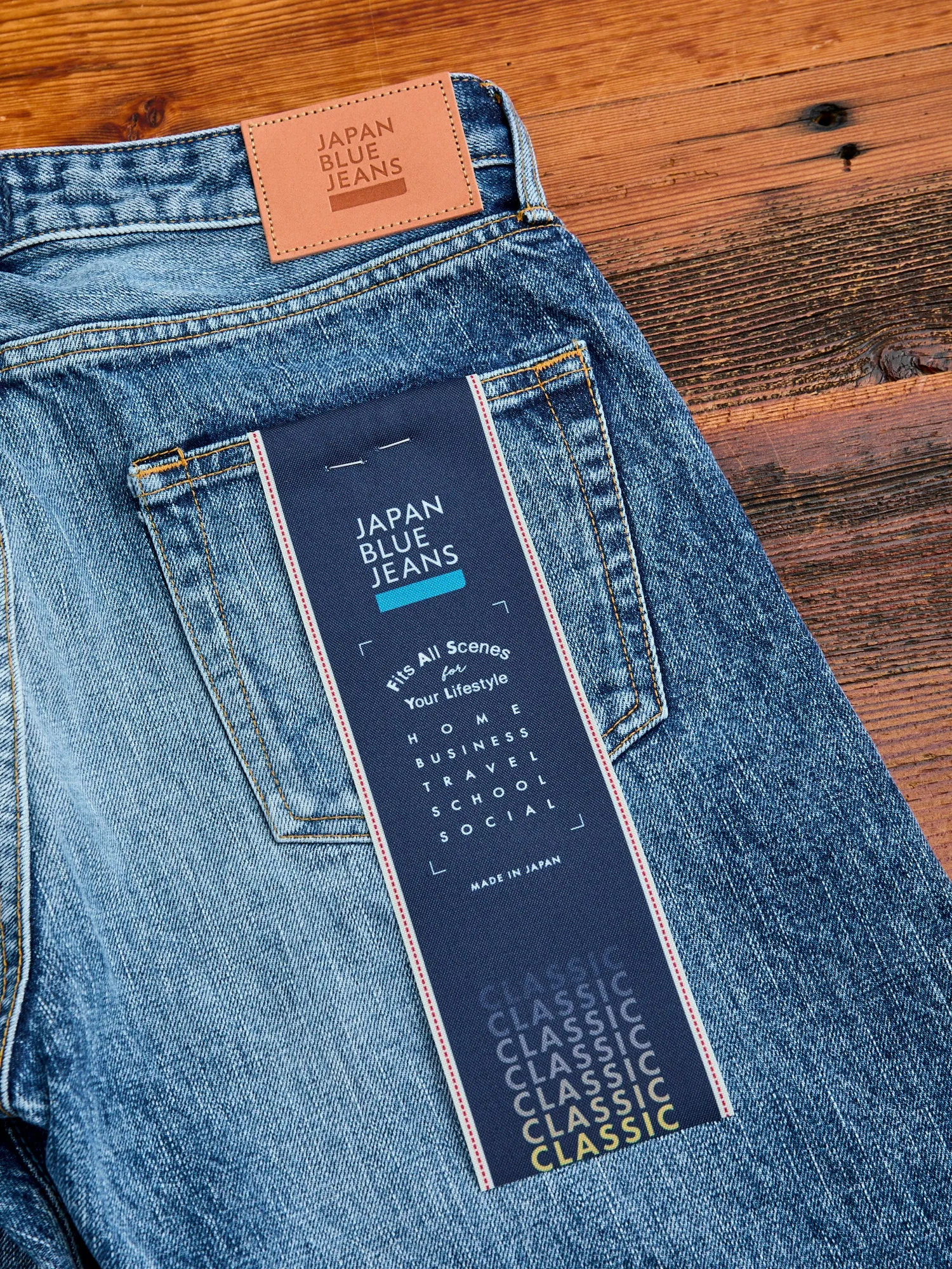 J401-LID "Circle Aged Wash" 14.8oz Selvedge Denim - Classic Straight Fit