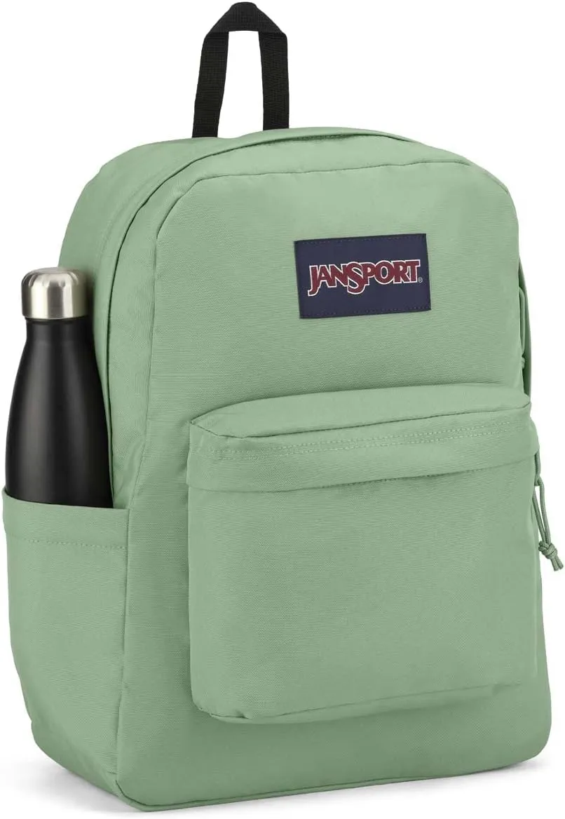 JanSport SuperBreak Plus Backpack with Padded 15-inch Laptop Sleeve and Integrated Bottle Pocket - Spacious and Durable Daypack for Work and Travel - Loden Frost