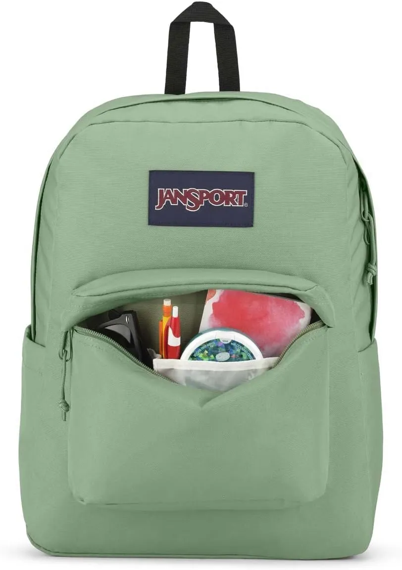 JanSport SuperBreak Plus Backpack with Padded 15-inch Laptop Sleeve and Integrated Bottle Pocket - Spacious and Durable Daypack for Work and Travel - Loden Frost