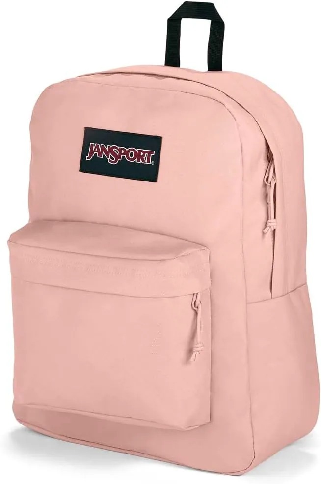 JanSport SuperBreak Plus Backpack with Padded 15-inch Laptop Sleeve and Integrated Bottle Pocket - Spacious and Durable Daypack for Work and Travel - Misty Rose